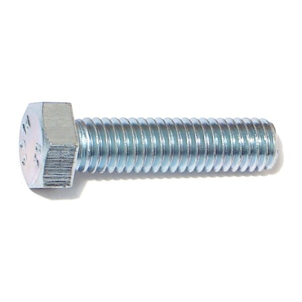 Grade 2, 3/8"-16 Hex Head Cap Screw, Zinc Plated Steel, 1-1/2 in L, 100 PK